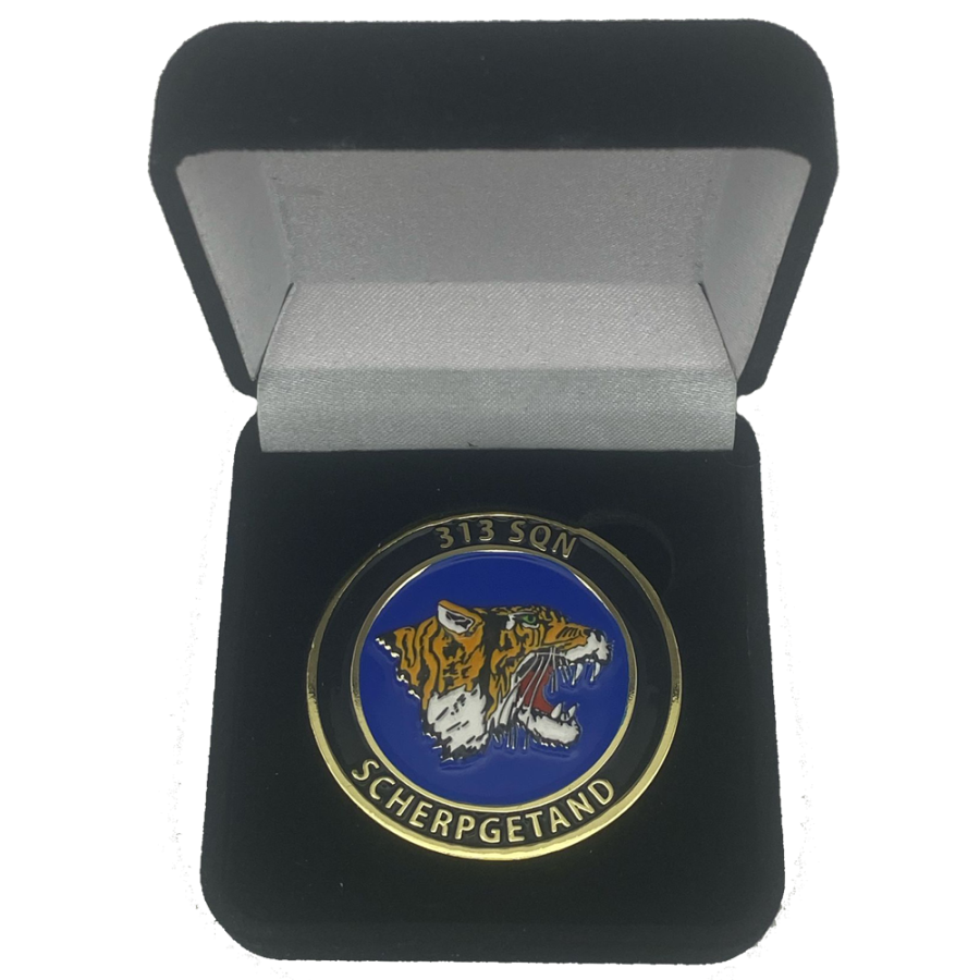 Challenge coin in luxe box